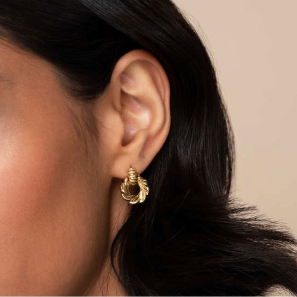 Mejuri croissant knocker earrings